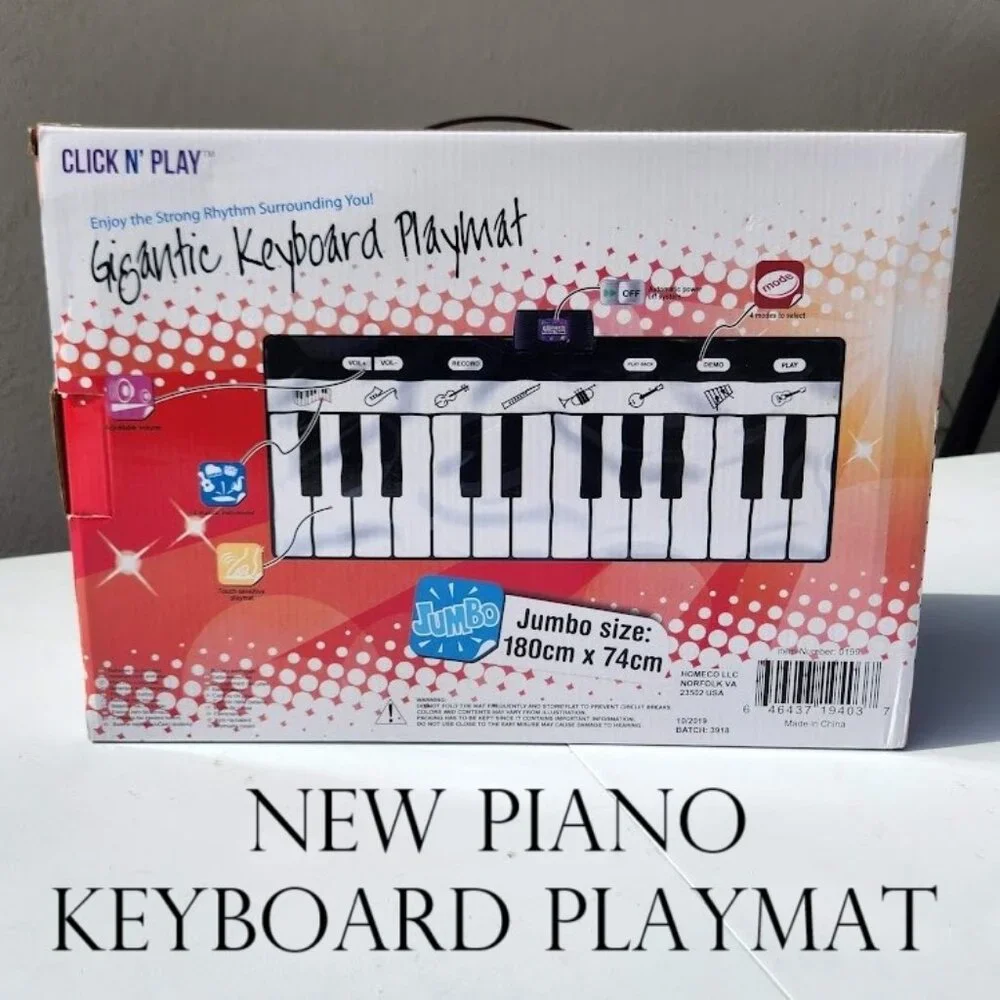 New Giant Floor Piano Keyboard Playmat Foldable Mat Musical Instrument Toddler K